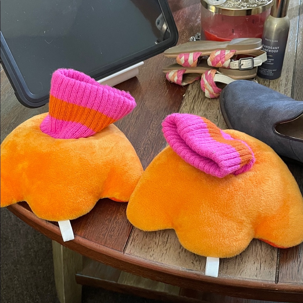 Sesame Street Orange and Pink Kids Slippers